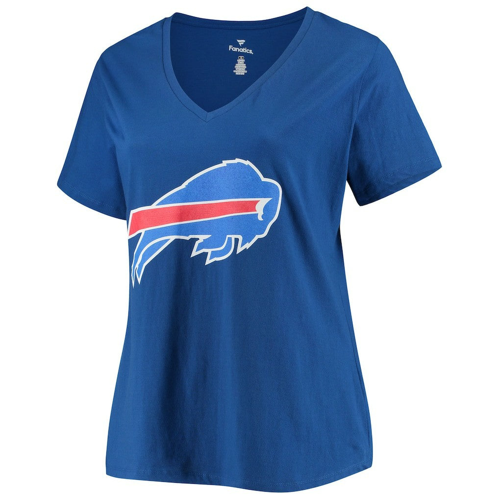 Buffalo Bills Josh Allen  Women's Plus Size Name & Number V-Neck T-Shirt | NFL Hot