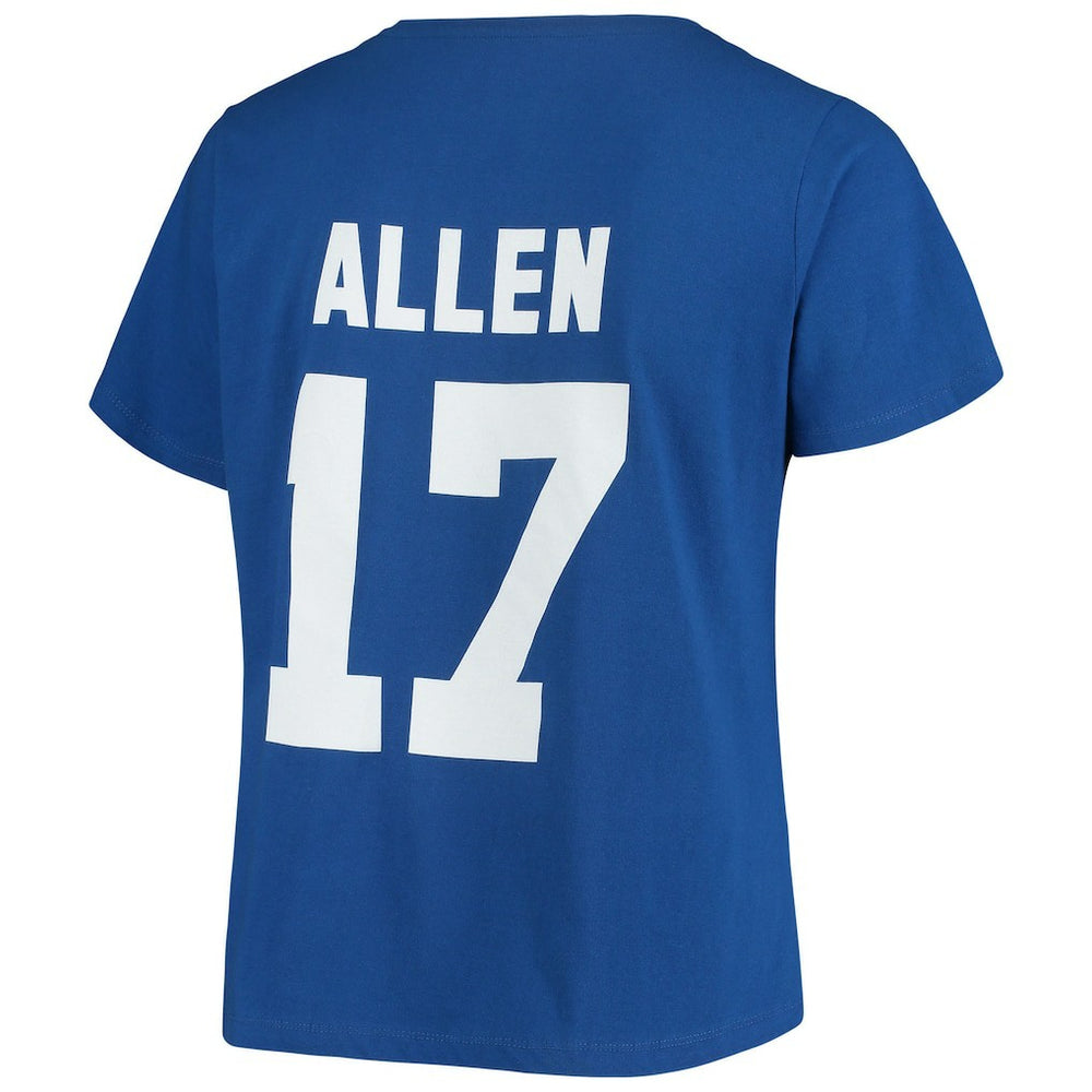 Buffalo Bills Josh Allen  Women's Plus Size Name & Number V-Neck T-Shirt | NFL Hot