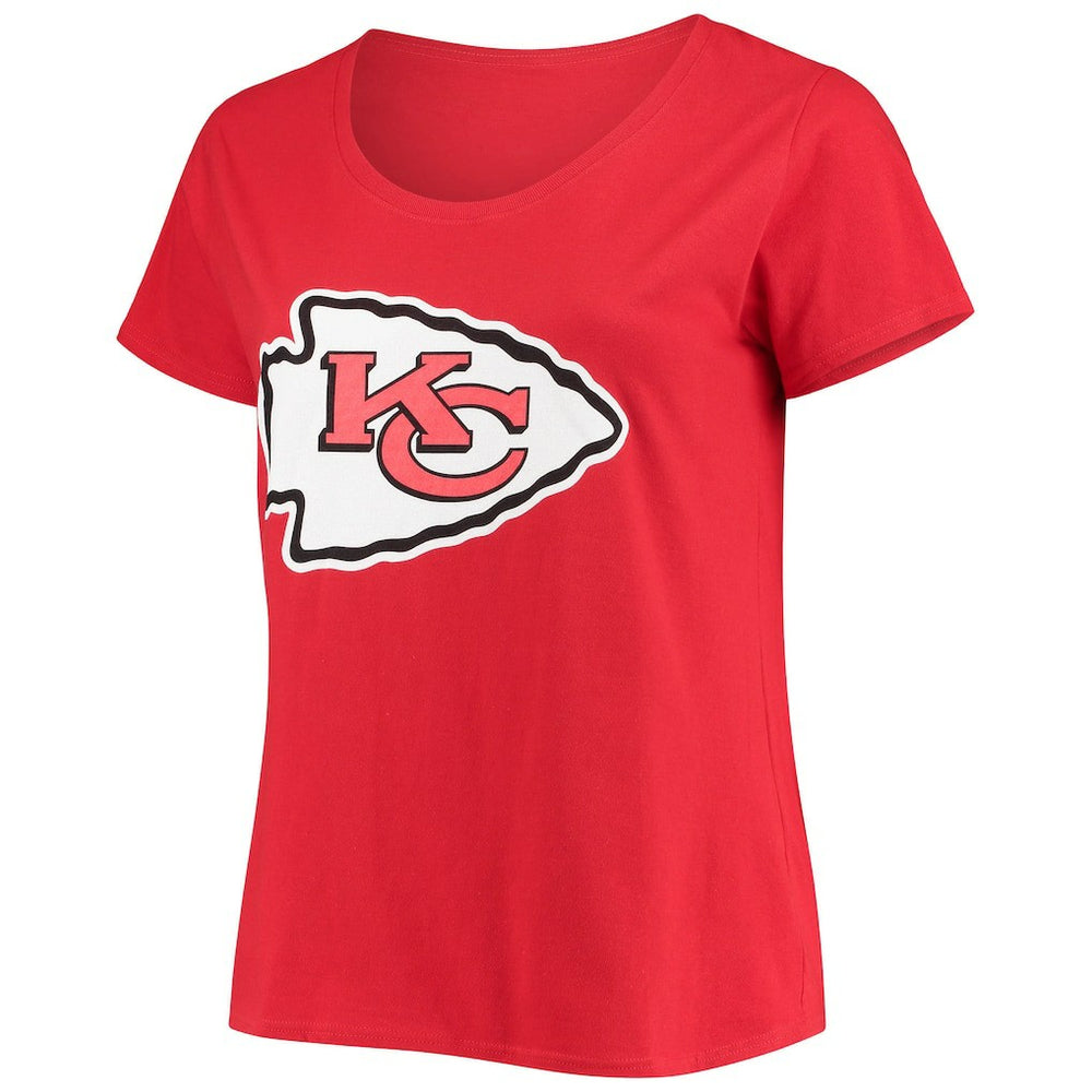 Kansas City Chiefs Travis Kelce  Women's Plus Size Fair Catch Name & Number Scoop Neck T-Shirt | NFL Hot