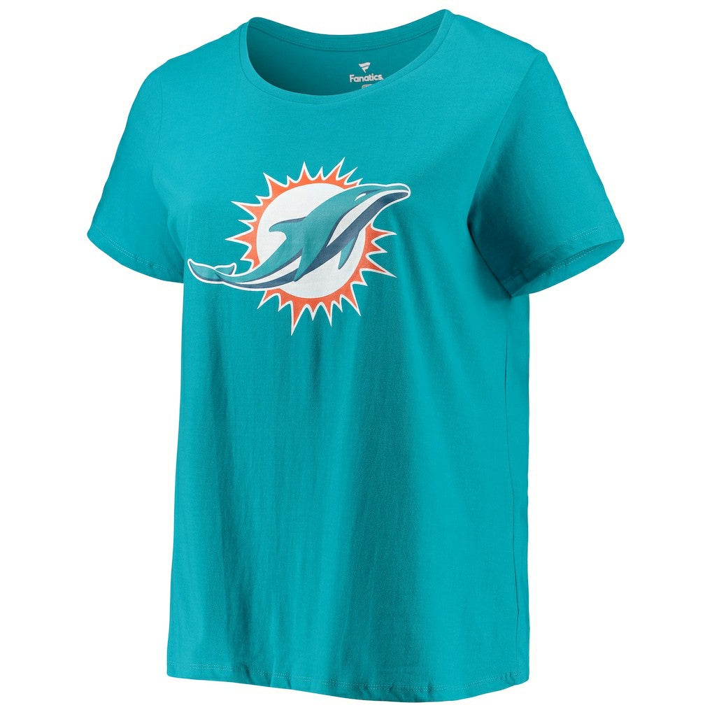 Miami Dolphins Tua Tagovailoa  Women's Plus Size Fair Catch Name & Number Scoop Neck T-Shirt | NFL Online