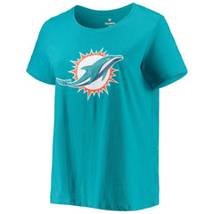 Miami Dolphins Tua Tagovailoa  Women's Plus Size Fair Catch Name & Number Scoop Neck T-Shirt | NFL Online