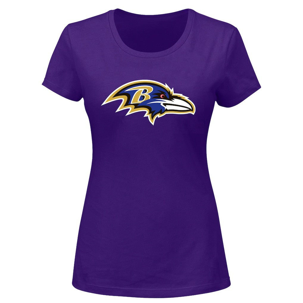 Baltimore Ravens Lamar Jackson  Women's Plus Size Name & Number V-Neck T-Shirt | NFL Online