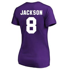 Baltimore Ravens Lamar Jackson  Women's Plus Size Name & Number V-Neck T-Shirt | NFL Online