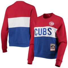 Chicago Cubs Mitchell & Ness Women's Color Block 2.0 Pullover Sweatshirt - MLB Pullover