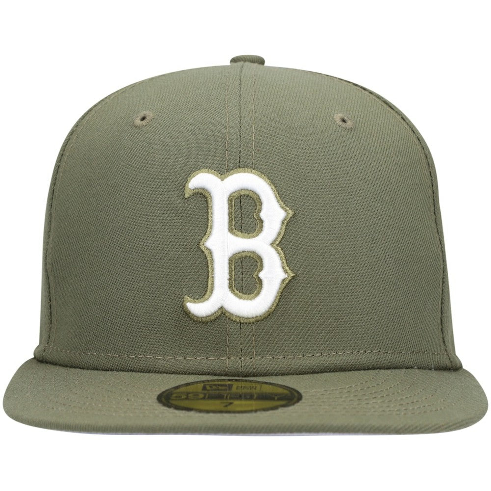 Boston Red Sox New Era White Logo 59FIFTY Fitted Hat - MLB Hats