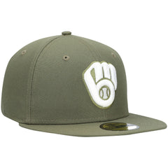 Milwaukee Brewers New Era White Logo 59FIFTY Fitted Hat - MLB Hats