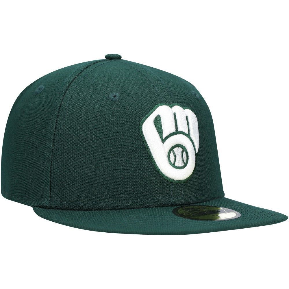 Milwaukee Brewers New Era White Logo 59FIFTY Fitted Hat - MLB Hats