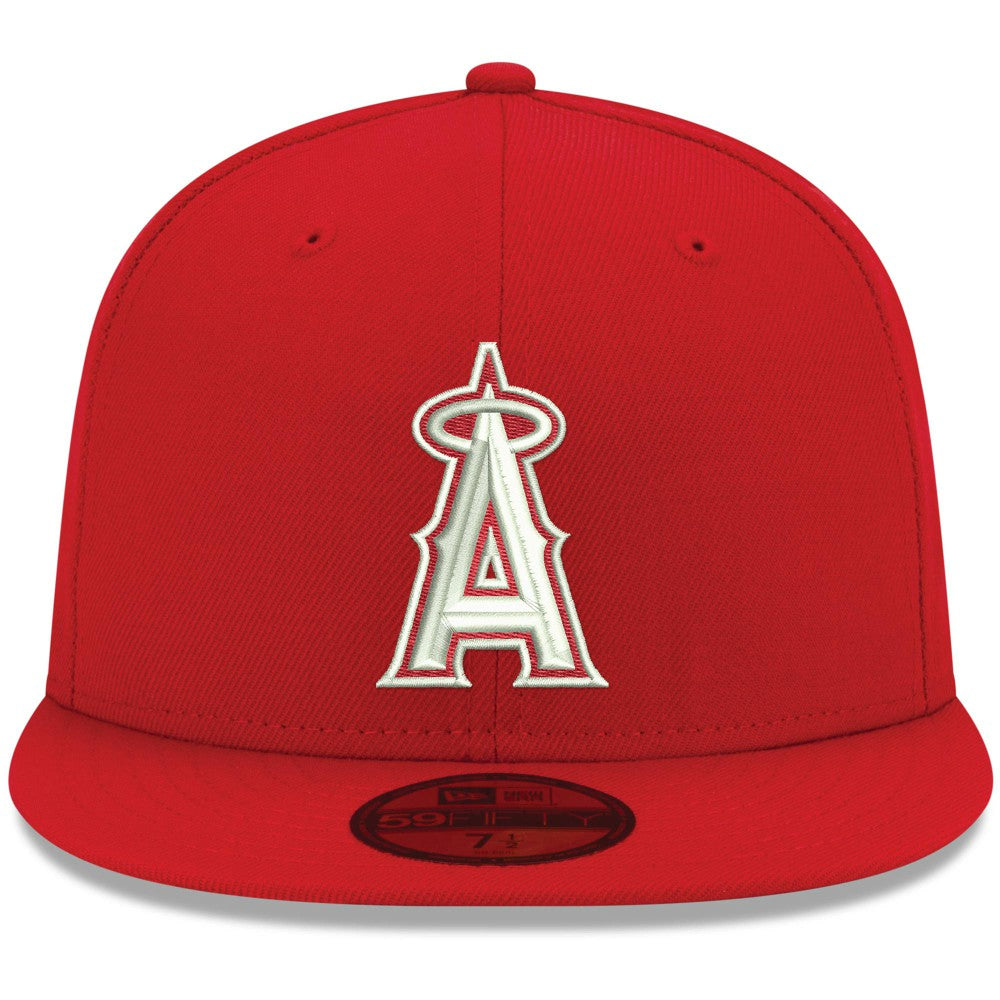 Los Angeles Angels New Era White Logo 59FIFTY Fitted Hat - MLB Hats