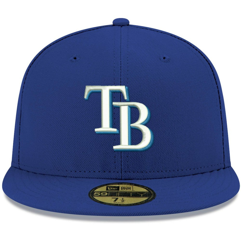 Tampa Bay Rays New Era White Logo 59FIFTY Fitted Hat - MLB Hats