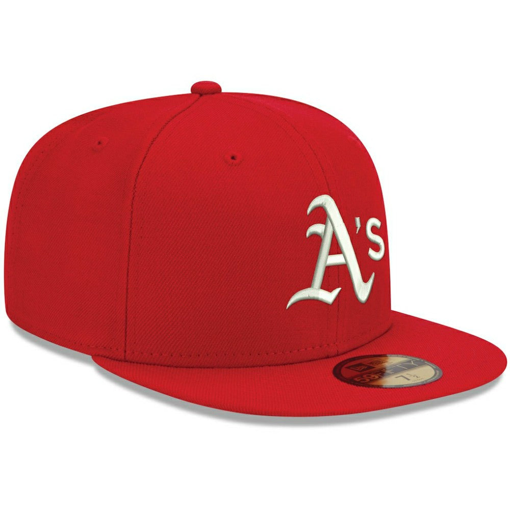 Athletics New Era White Logo 59FIFTY Fitted Hat - MLB Hats
