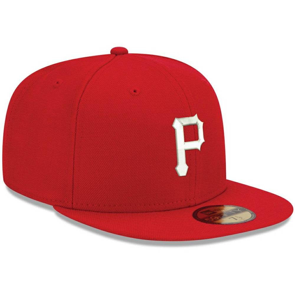 Pittsburgh Pirates New Era White Logo 59FIFTY Fitted Hat - MLB Hats