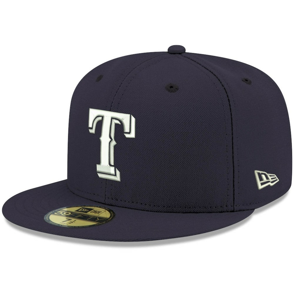 Texas Rangers New Era White Logo 59FIFTY Fitted Hat - MLB Hats
