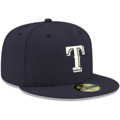 Texas Rangers New Era White Logo 59FIFTY Fitted Hat - MLB Hats