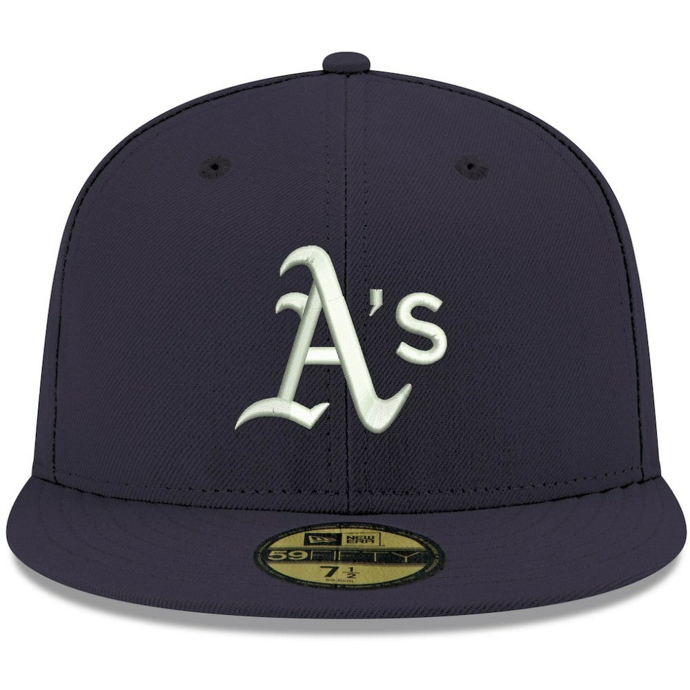 Athletics New Era White Logo 59FIFTY Fitted Hat - MLB Hats