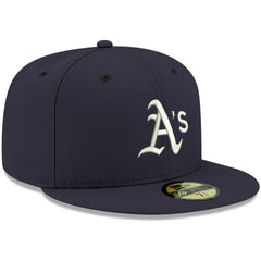 Athletics New Era White Logo 59FIFTY Fitted Hat - MLB Hats