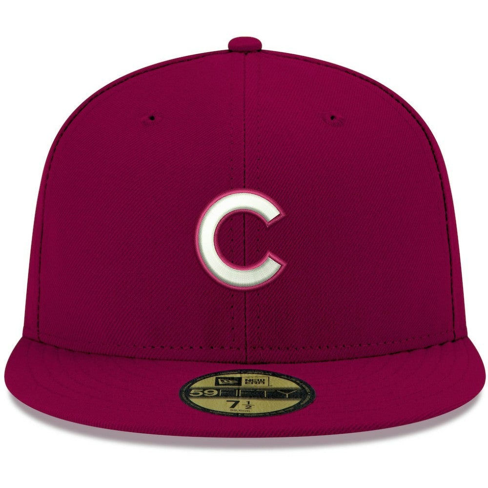 Chicago Cubs New Era White Logo 59FIFTY Fitted Hat - MLB Hats