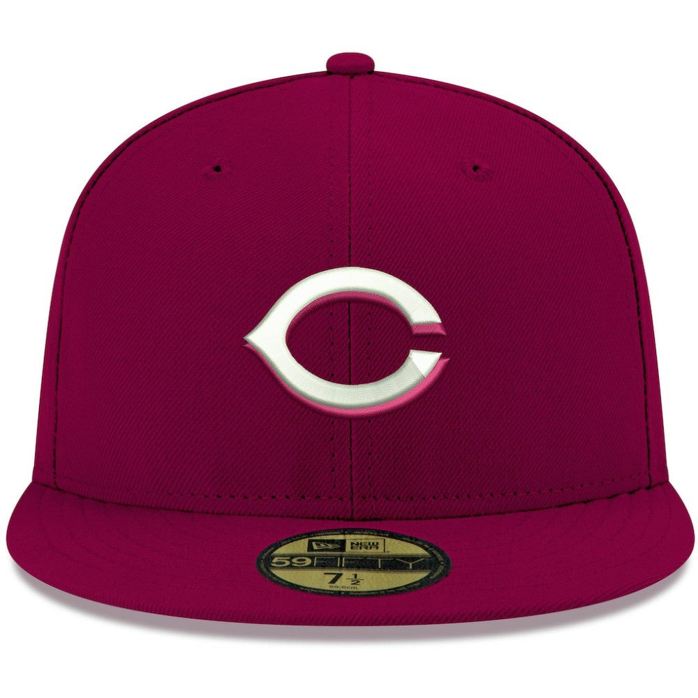 Cincinnati Reds New Era White Logo 59FIFTY Fitted Hat - MLB Hats