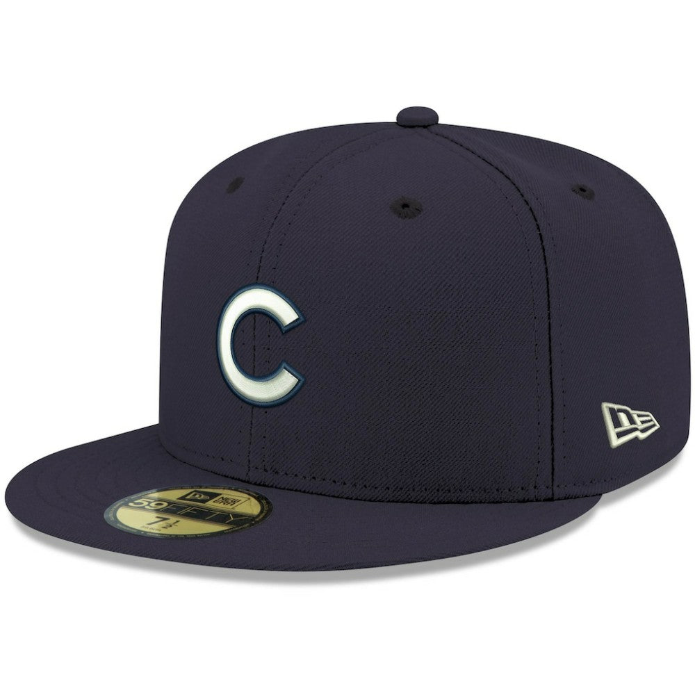 Chicago Cubs New Era White Logo 59FIFTY Fitted Hat - MLB Hats