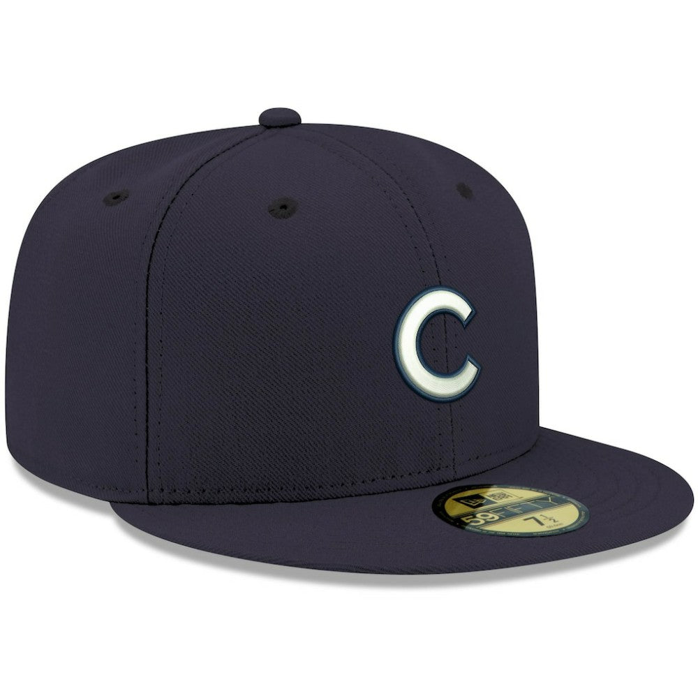 Chicago Cubs New Era White Logo 59FIFTY Fitted Hat - MLB Hats