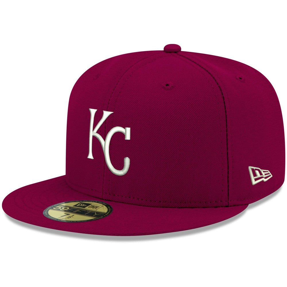 Kansas City Royals New Era White Logo 59FIFTY Fitted Hat - MLB Hats