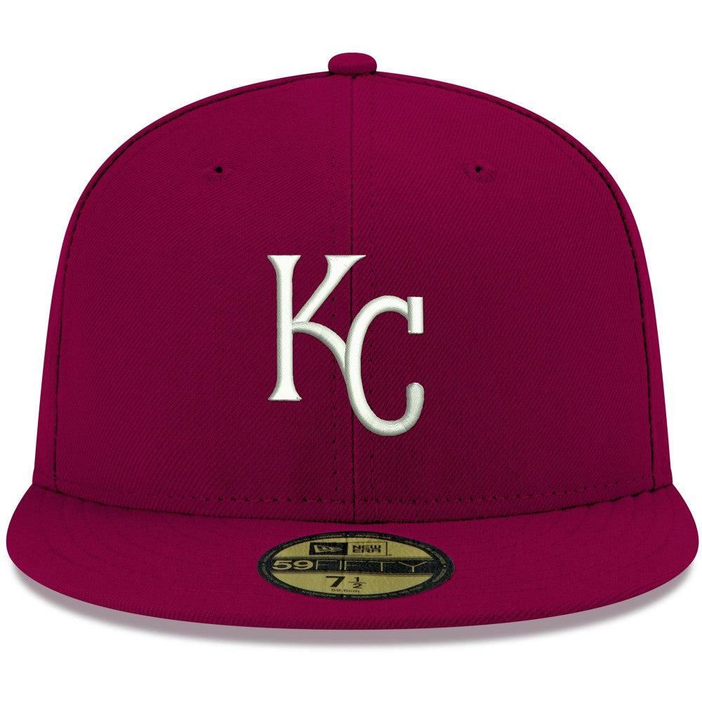 Kansas City Royals New Era White Logo 59FIFTY Fitted Hat - MLB Hats