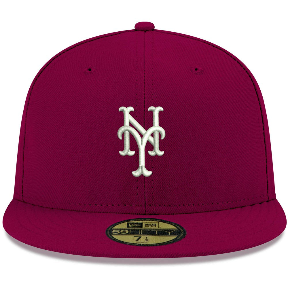 New York Mets New Era White Logo 59FIFTY Fitted Hat - MLB Hats