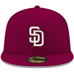 San Diego Padres New Era White Logo 59FIFTY Fitted Hat - MLB Hats