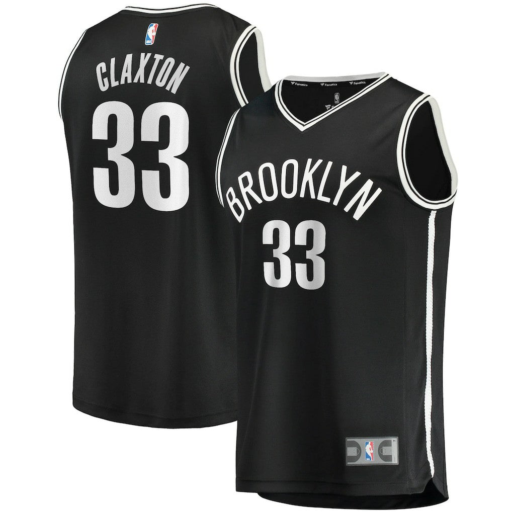 Black Nicolas Claxton Brooklyn Nets Fast Break Replica Jersey | NBA
