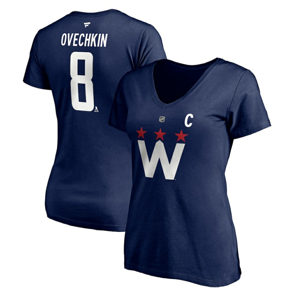 Alexander Ovechkin Washington Capitals Fanatics Women's Authentic Stack Name & Number V-Neck T-Shirt -  NHL T-shirts