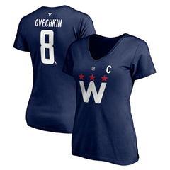 Alexander Ovechkin Washington Capitals Fanatics Women's Authentic Stack Name & Number V-Neck T-Shirt -  NHL T-shirts