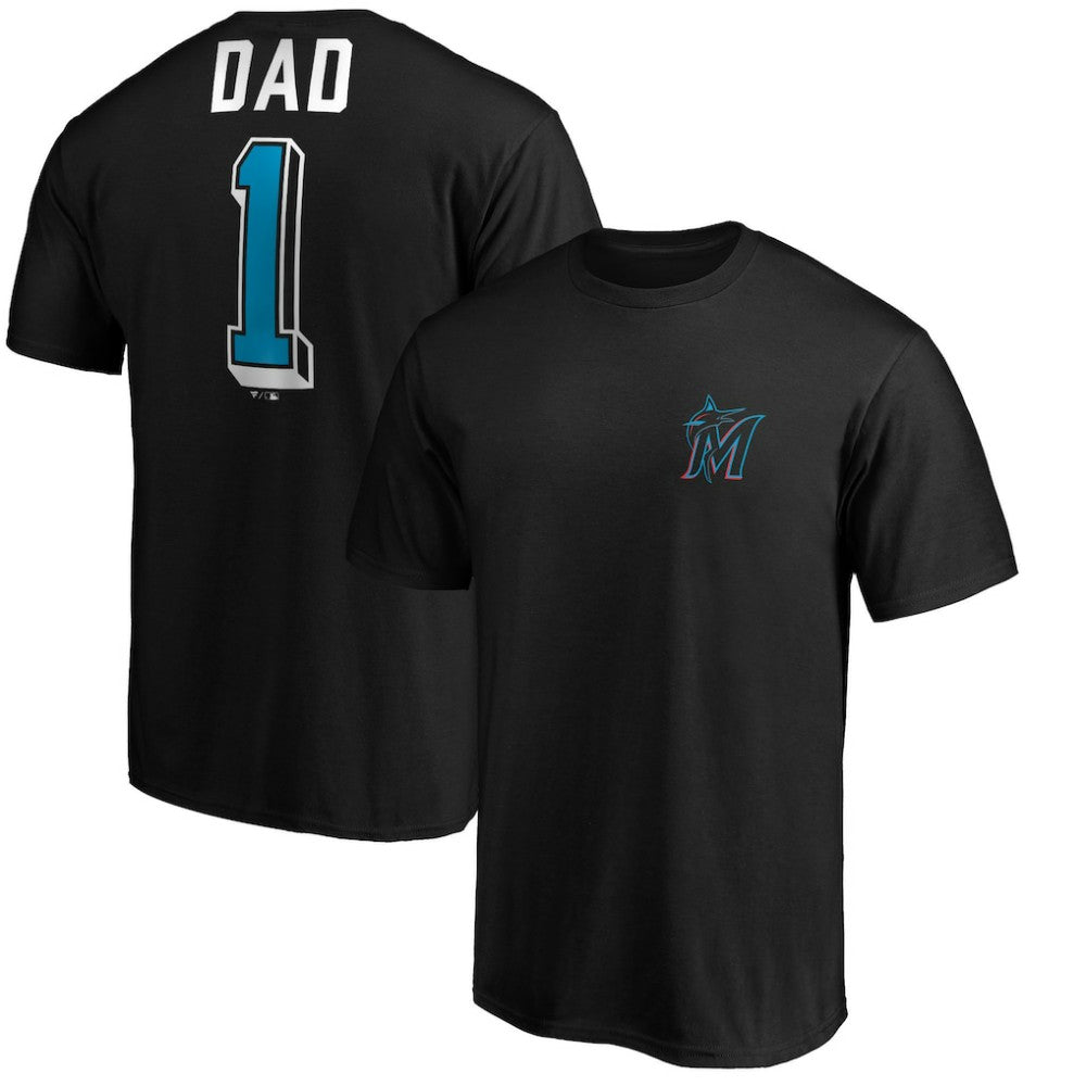 Miami Marlins Number One Dad T-Shirt - MLB T-shirts
