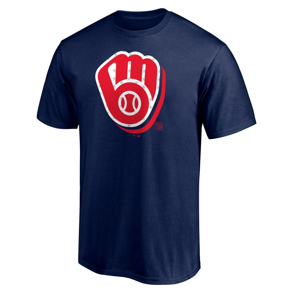 Milwaukee Brewers Red White and Team T-Shirt - MLB T-shirts