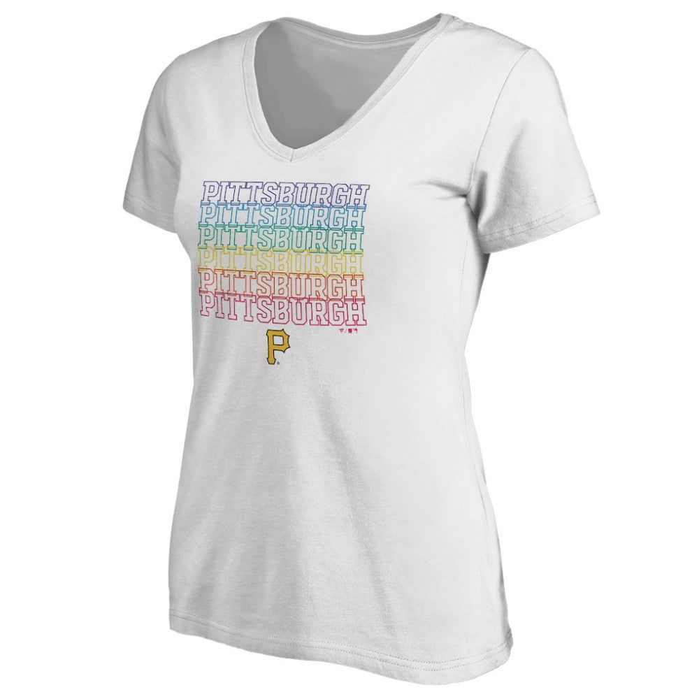Pittsburgh Pirates Women's City Pride V-Neck T-Shirt - MLB T-shirts