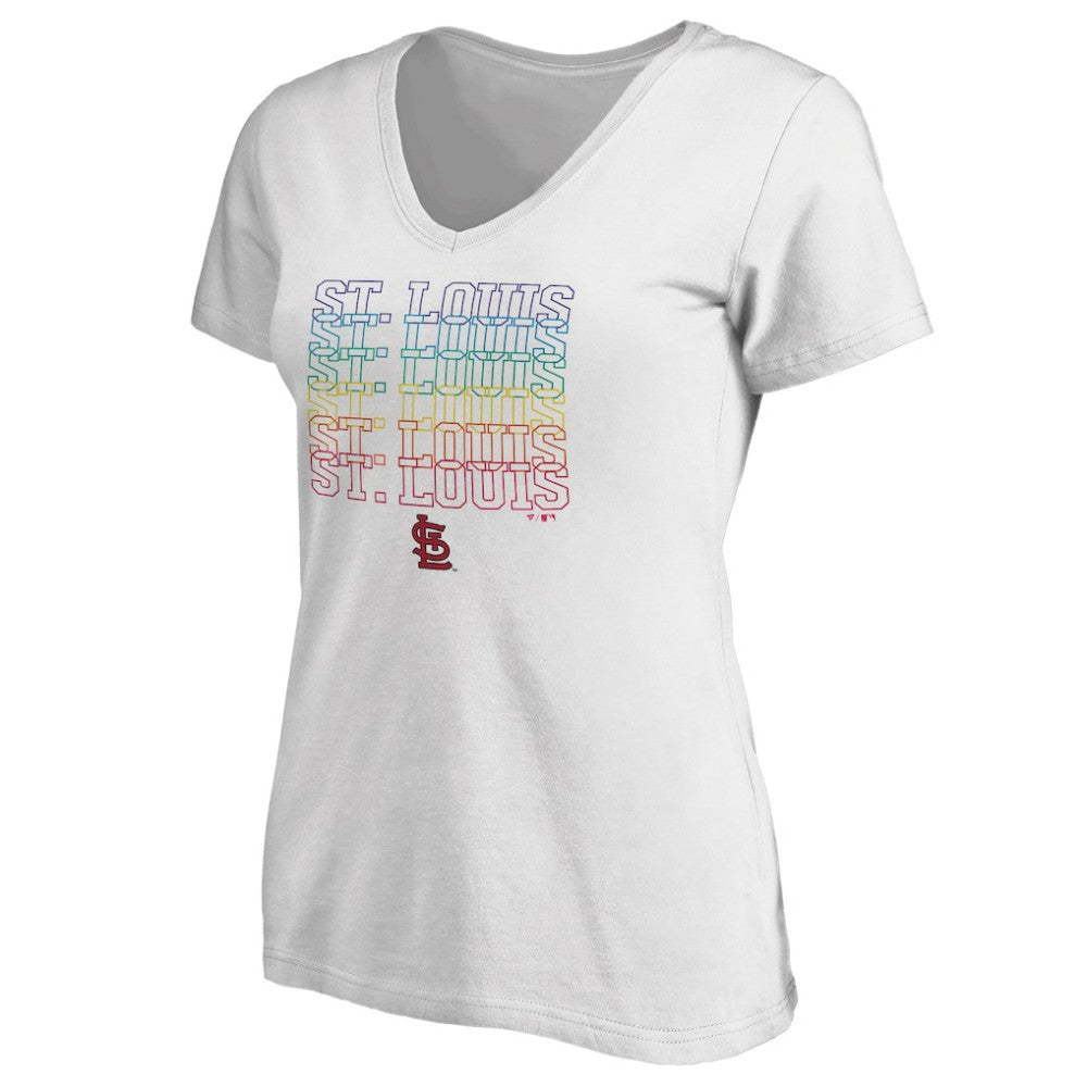 St. Louis Cardinals Women's City Pride V-Neck T-Shirt - MLB T-shirts
