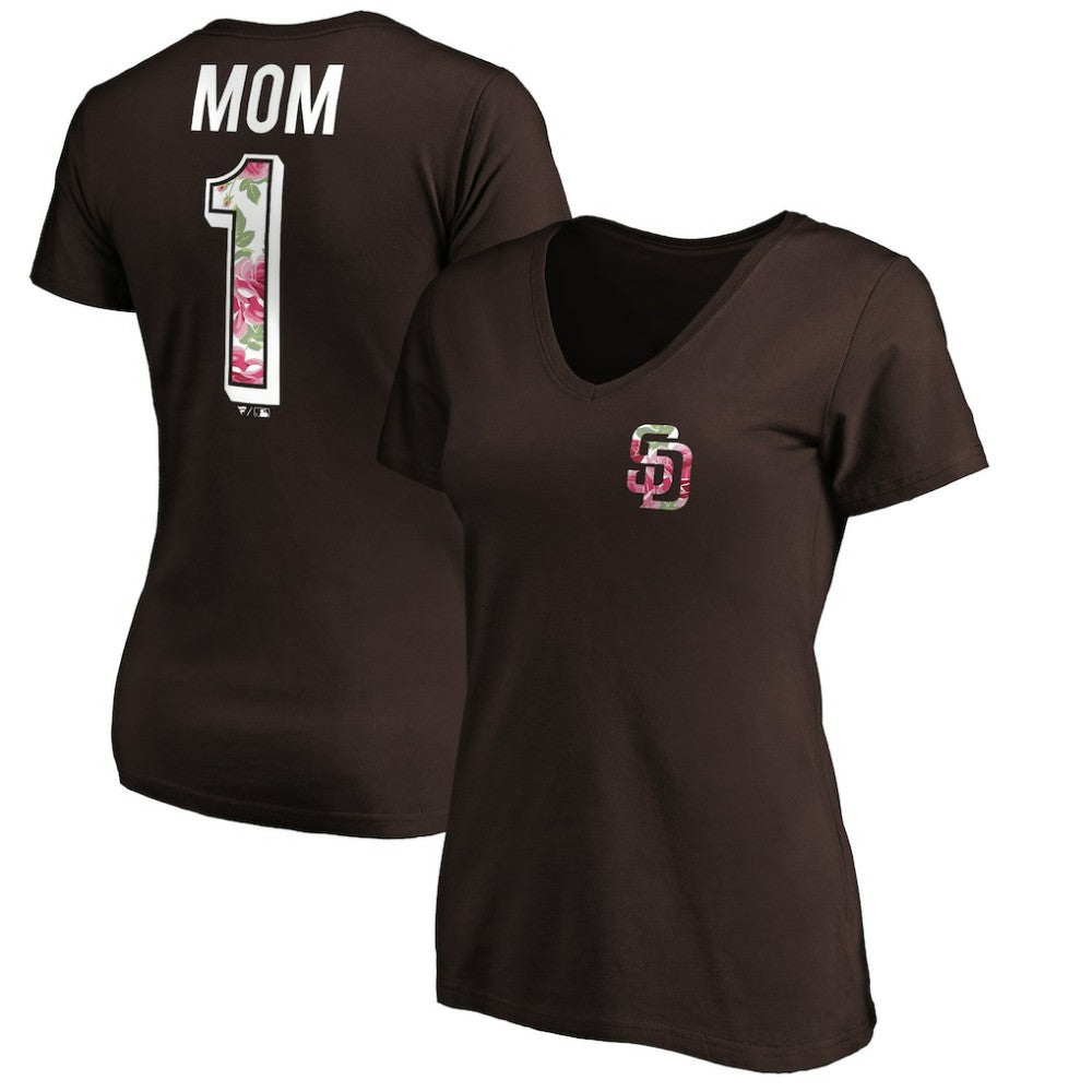 San Diego Padres Women's Mother's Day V-Neck T-Shirt - MLB T-shirts