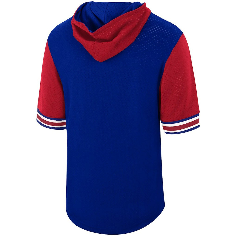 Royal Philadelphia 76ers Hardwood Classics Buzzer Beater Mesh Pullover Hoodie | NBA