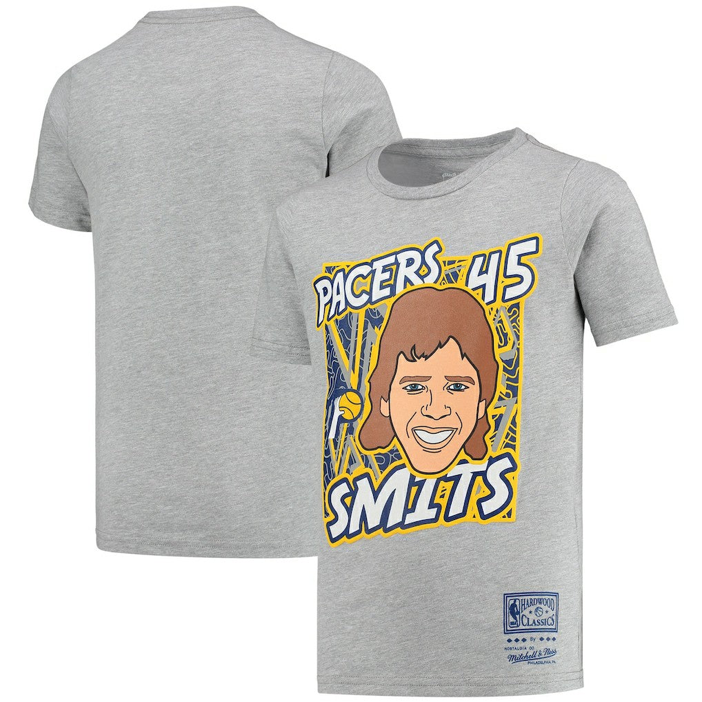 Gray Rik Smits Indiana Pacers Youth Hardwood Classics King of the Court Player T-Shirt | NBA