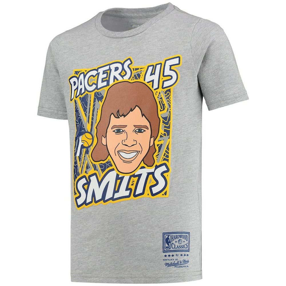 Gray Rik Smits Indiana Pacers Youth Hardwood Classics King of the Court Player T-Shirt | NBA