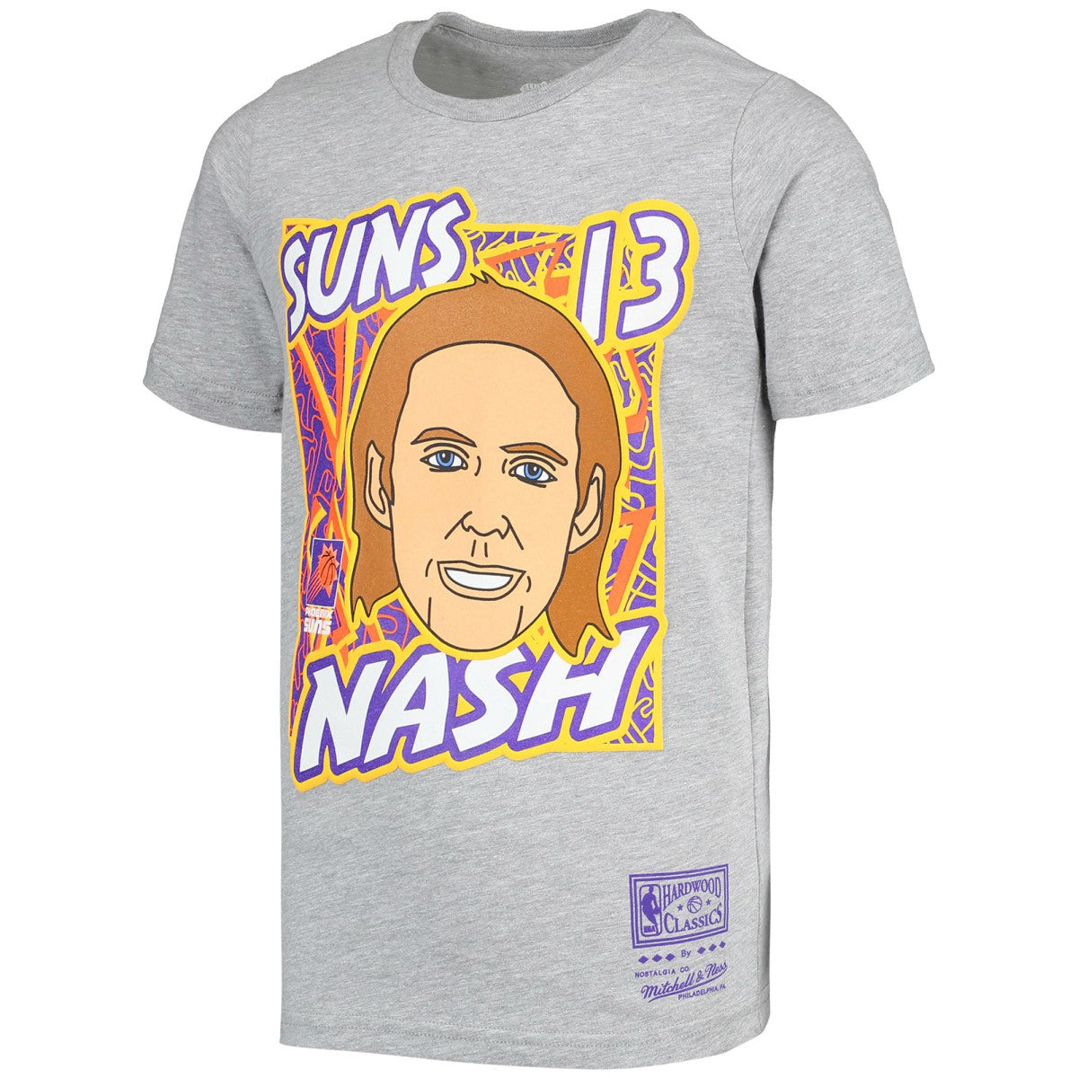 Gray Steve Nash Phoenix Suns Youth Hardwood Classics King of the Court Player T-Shirt | NBA