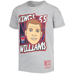 Gray Jason Williams Sacramento Kings Youth Hardwood Classics King of the Court Player T-Shirt | NBA
