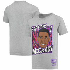Gray Tracy McGrady Toronto Raptors Youth Hardwood Classics King of the Court Player T-Shirt | NBA