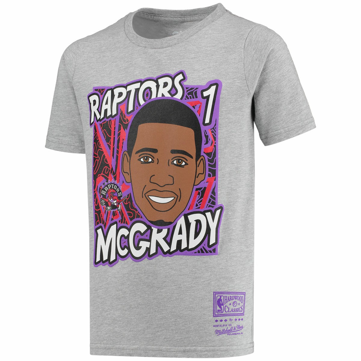 Gray Tracy McGrady Toronto Raptors Youth Hardwood Classics King of the Court Player T-Shirt | NBA