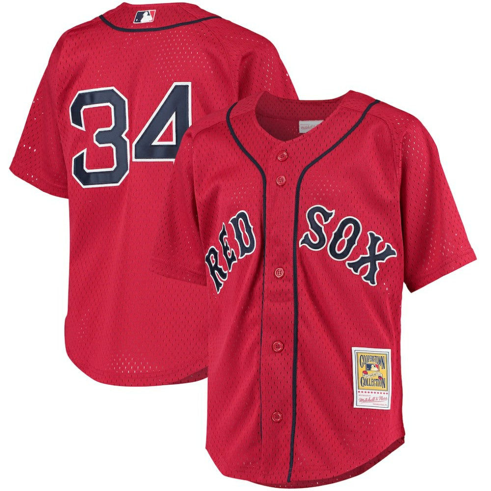 David Ortiz Boston Red Sox Mitchell & Ness Youth Cooperstown Collection Batting Practice Jersey - MLB Jerseys