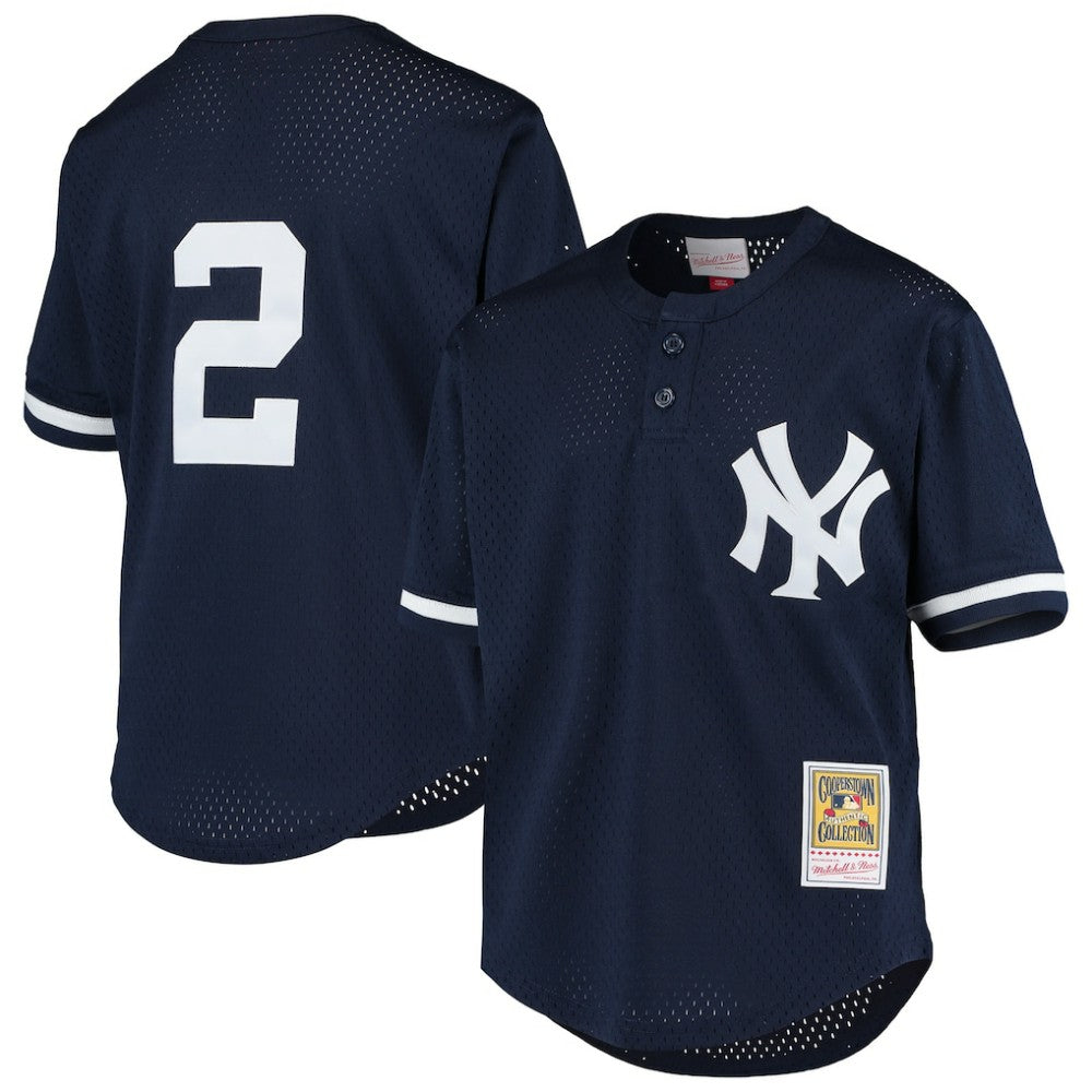 Derek Jeter New York Yankees Mitchell & Ness Youth Cooperstown Collection Mesh Batting Practice Jersey - MLB Jerseys