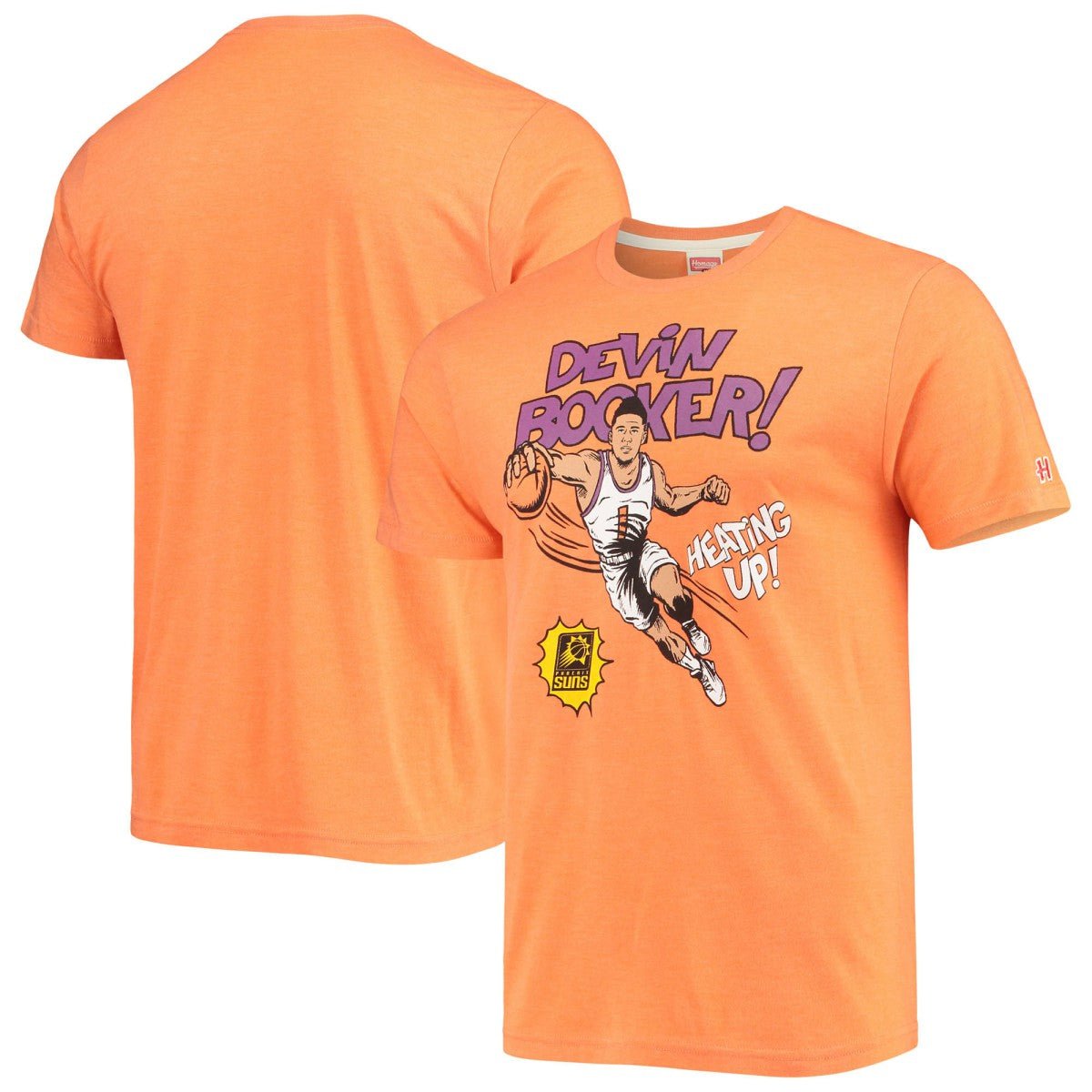 Orange Devin Booker Phoenix Suns Homage Comic Book Player Tri-Blend T-Shirt | NBA