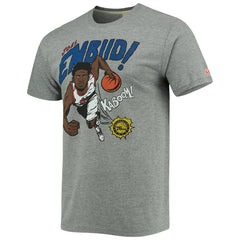 Heathered Gray Joel Embiid Philadelphia 76ers Homage Comic Book Player Tri-Blend T-Shirt | NBA