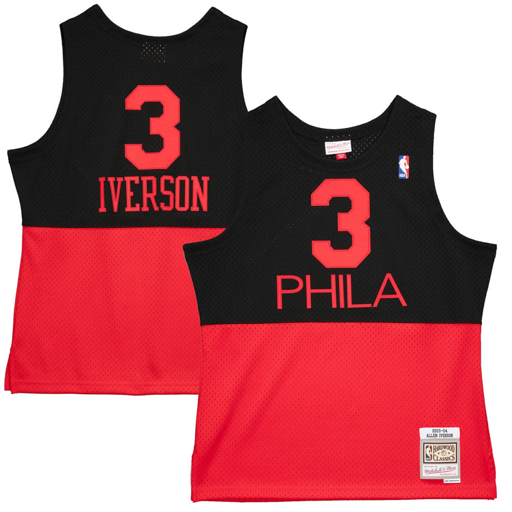 Black Allen Iverson Philadelphia 76ers 2003/04 Hardwood Classics Reload 2.0 Swingman Jersey | NBA