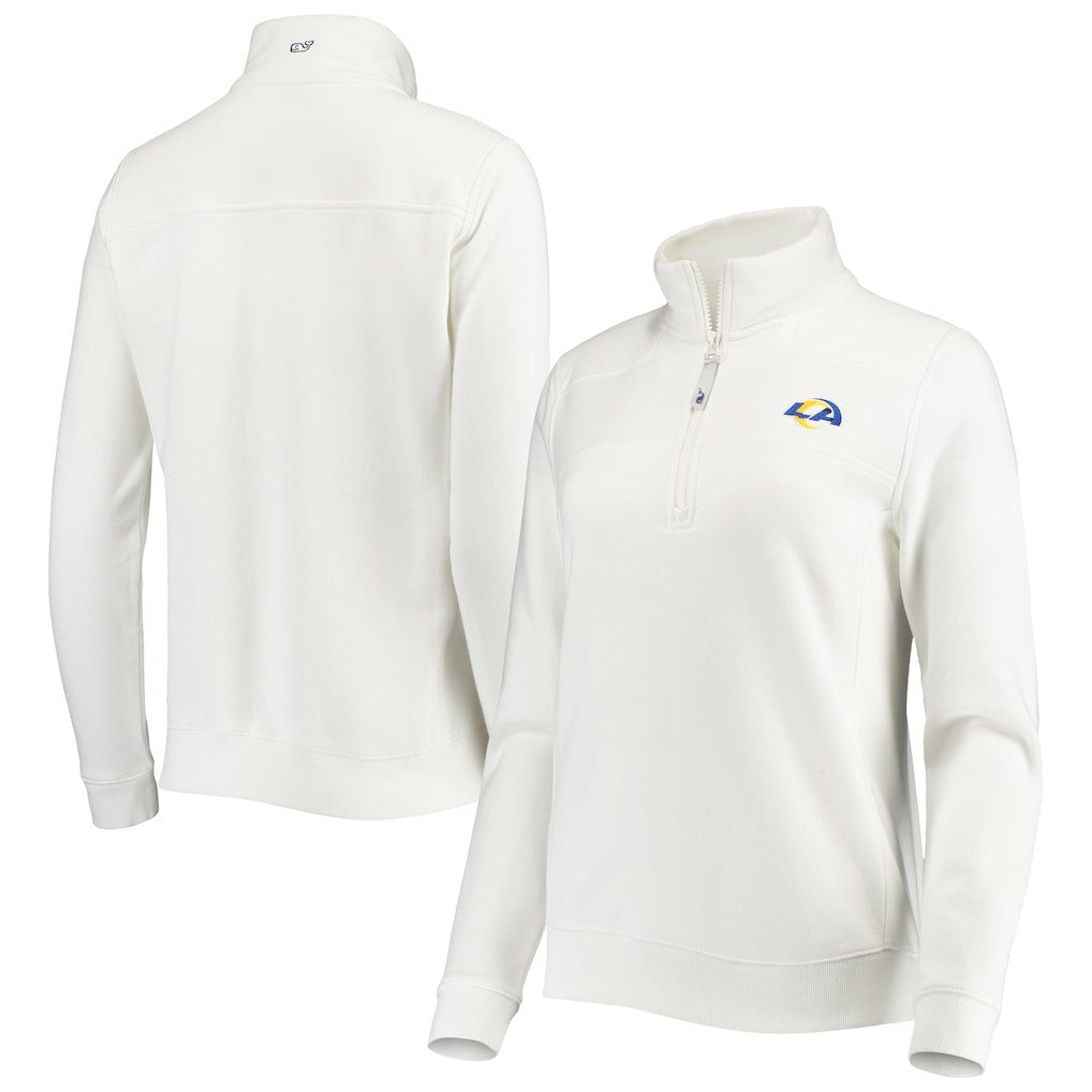 Los Angeles Rams Vineyard Vines Women's Shep Shirt Quarter-Zip Sweatshirt | NFL New