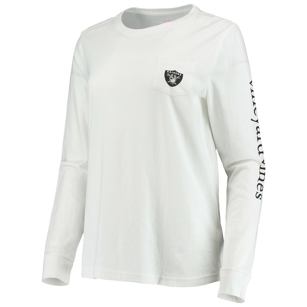 Las Vegas Raiders Vineyard Vines Women's Helmet Long Sleeve T-Shirt | NFL Hot