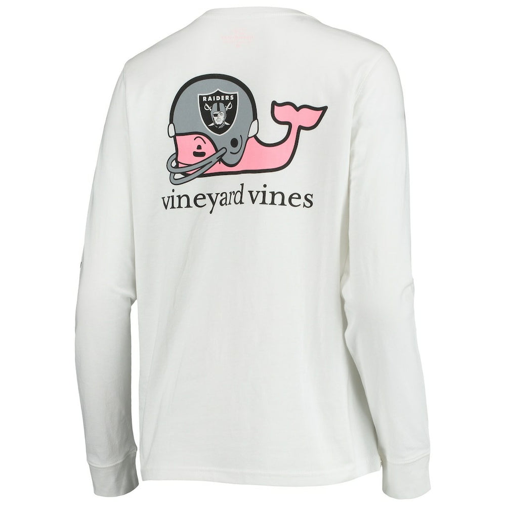 Las Vegas Raiders Vineyard Vines Women's Helmet Long Sleeve T-Shirt | NFL Hot
